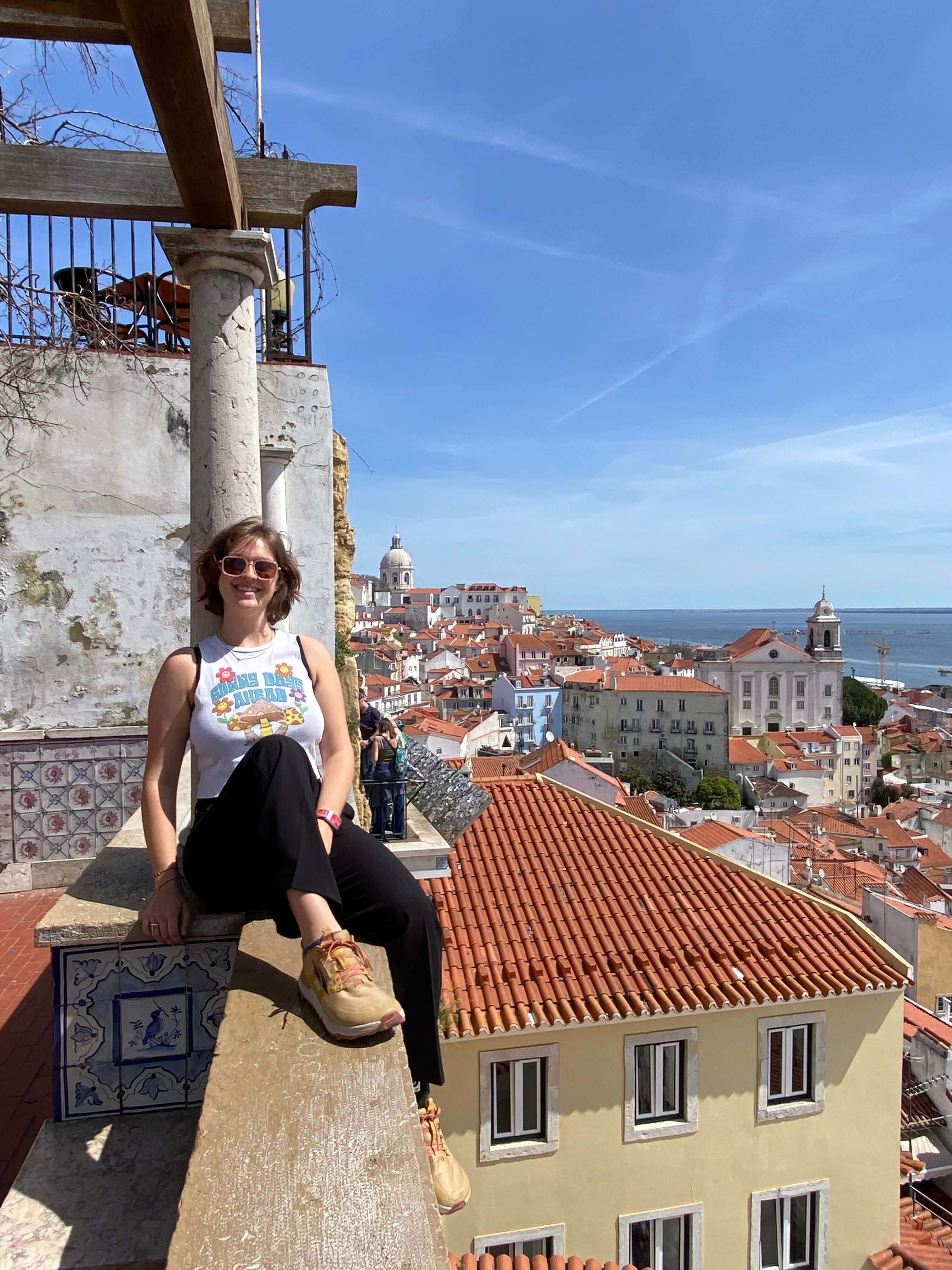 Me in the old town of Lisbon, Portugal